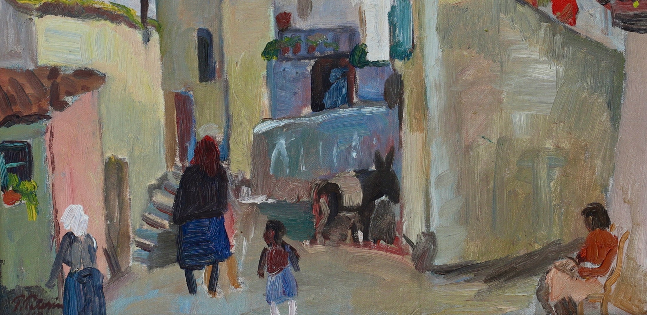 Mid Century Landscape Oil Painting By Paul Petersen From Sweden