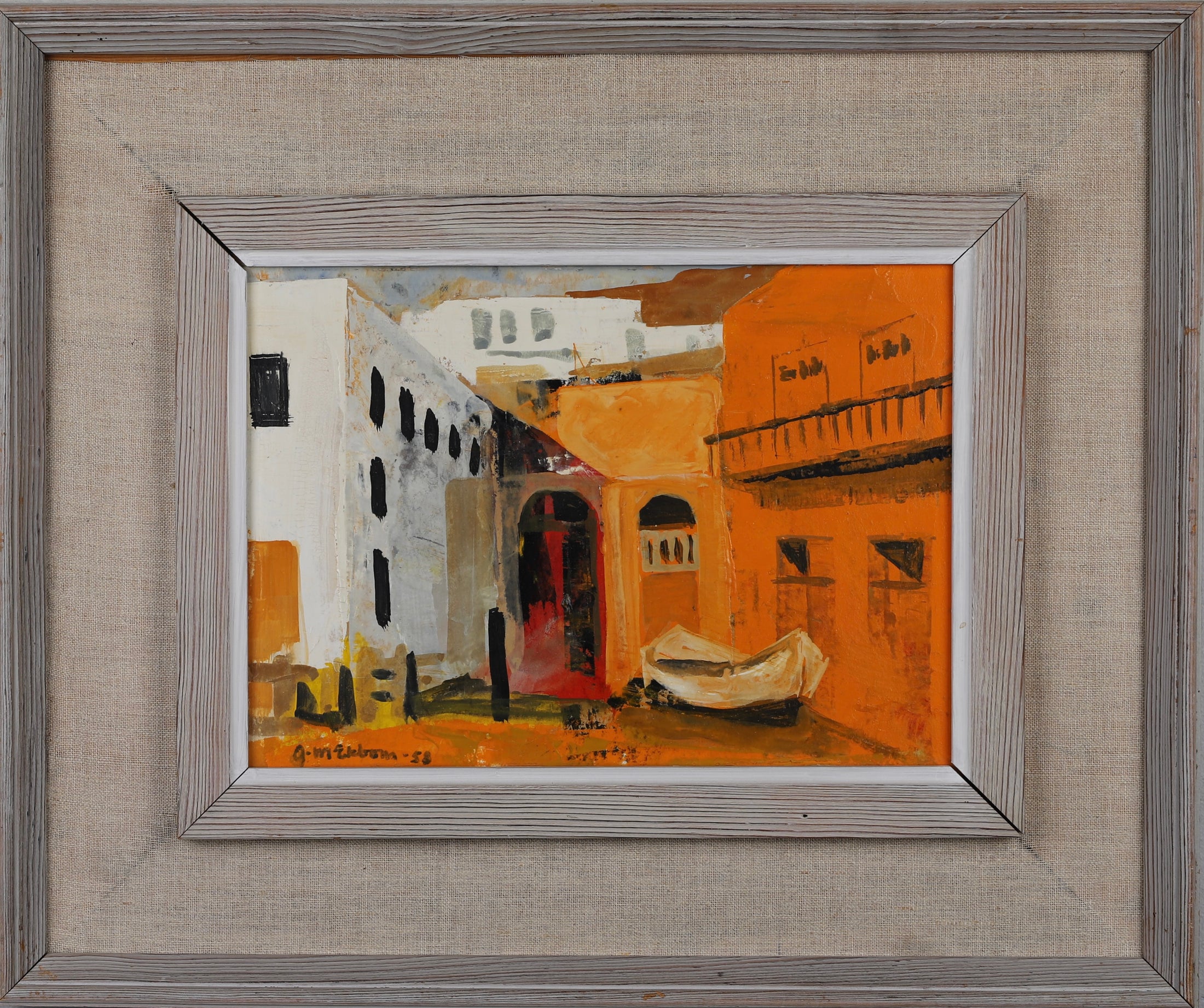 Mid Century Vintage Oil Painting By AM Ekbom Sweden