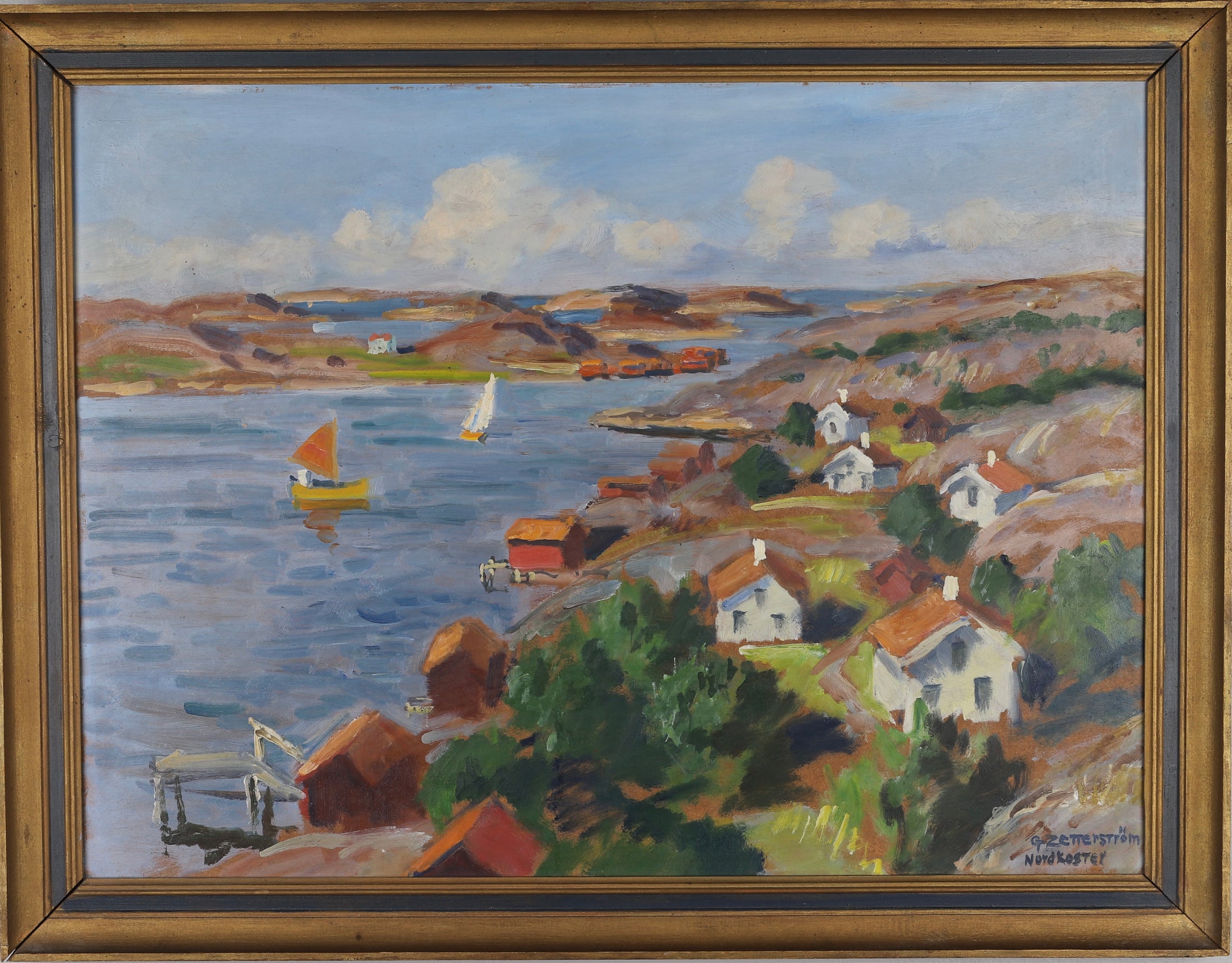 Original Oil Painting Mid Century From Sweden By G Zetterström