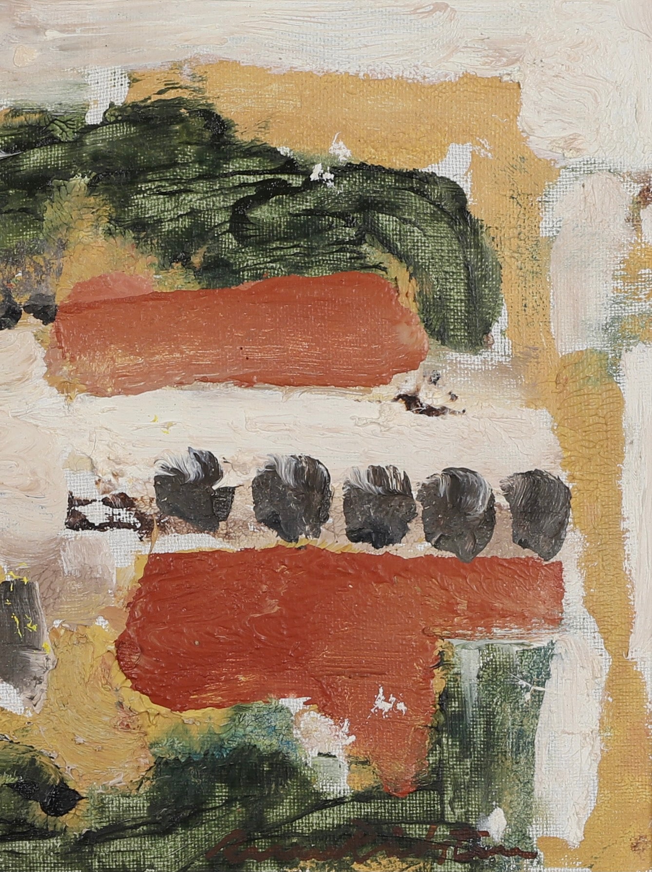 Mid Century Vintage Oil Painting By A Ridström Sweden