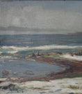 Load image into Gallery viewer, Vintage Mid Century Seascape Oil Painting From Sweden by Gideon Isaksson
