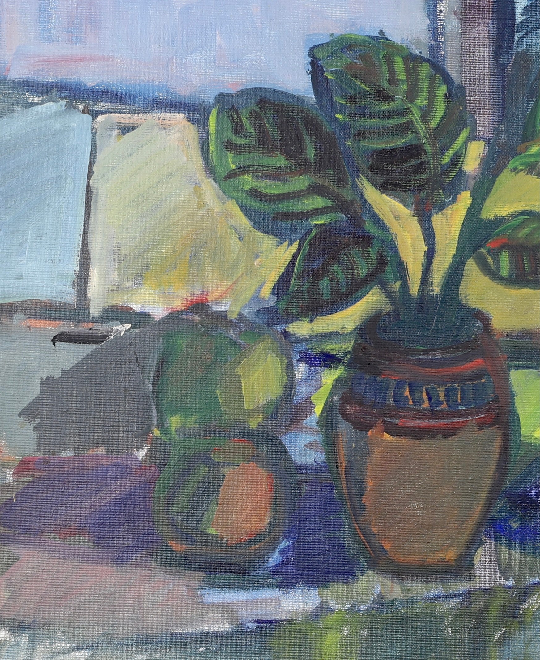 Mid Century Original Still Life Oil Painting By A Y Nilsson Sweden