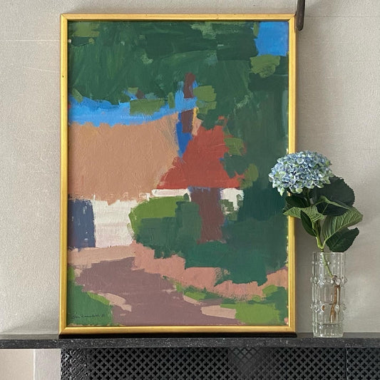 Original Oil Painting Vintage Mid Century By S Rosendahl Sweden