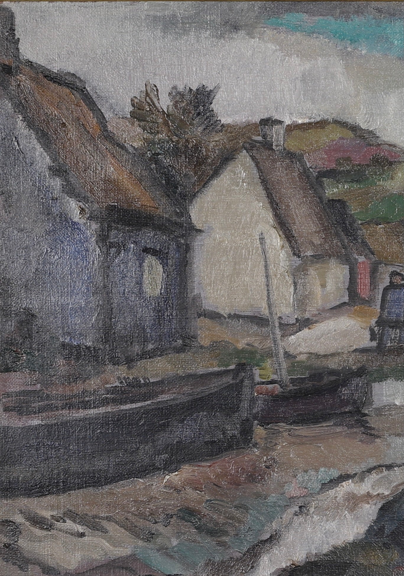 Mid Century Original Landscape Oil Painting By KE Ohlsson Sweden