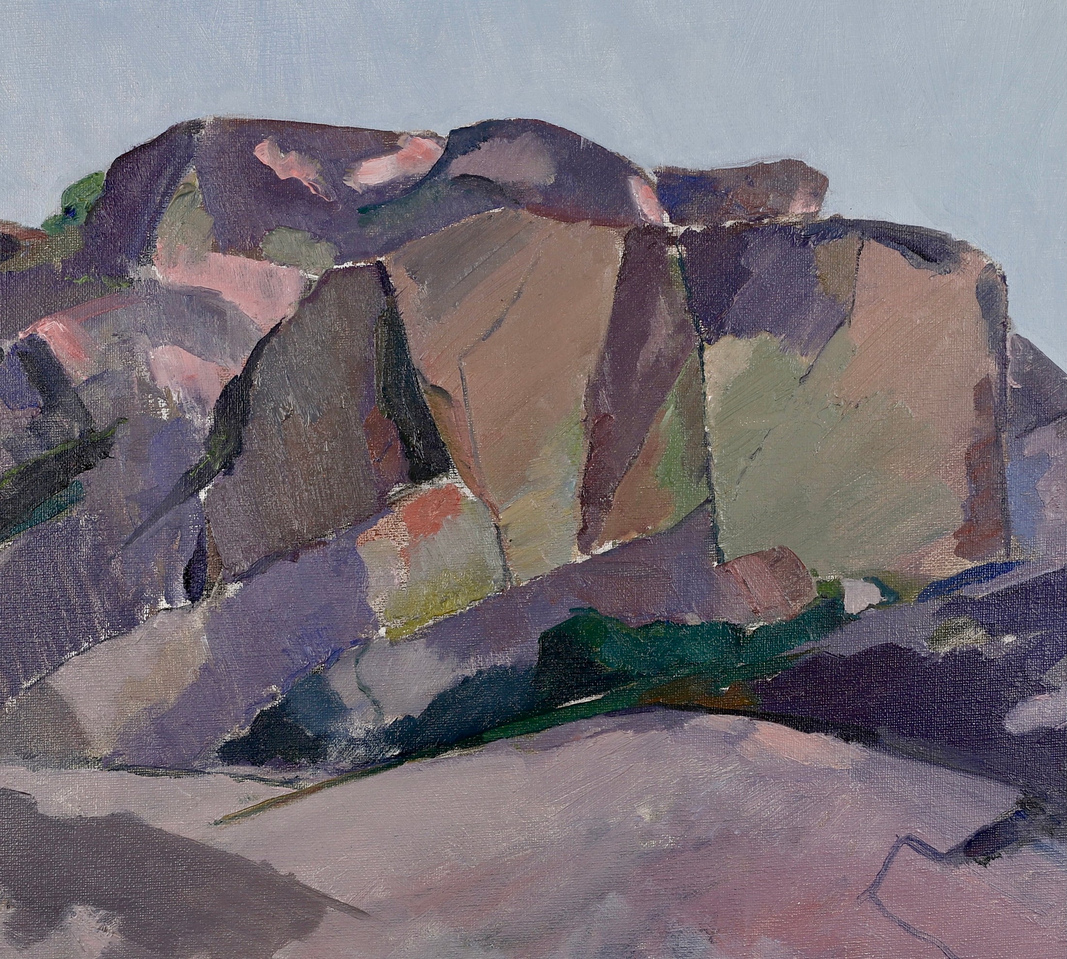 Mid Century Original Oil Painting By G Johansson Sweden