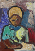 Load image into Gallery viewer, Original Mid Century Portrait Oil Painting From Sweden by G Falck