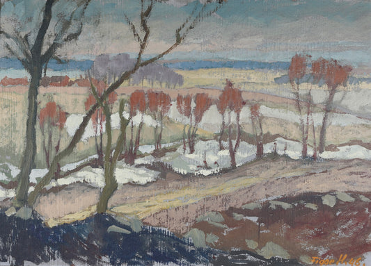 Original Oil Painting Vintage Mid Century By F Holmgren Sweden