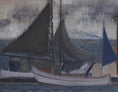 Load image into Gallery viewer, Vintage Mid Century Oil Painting of Boats From Sweden by Leonard Digris