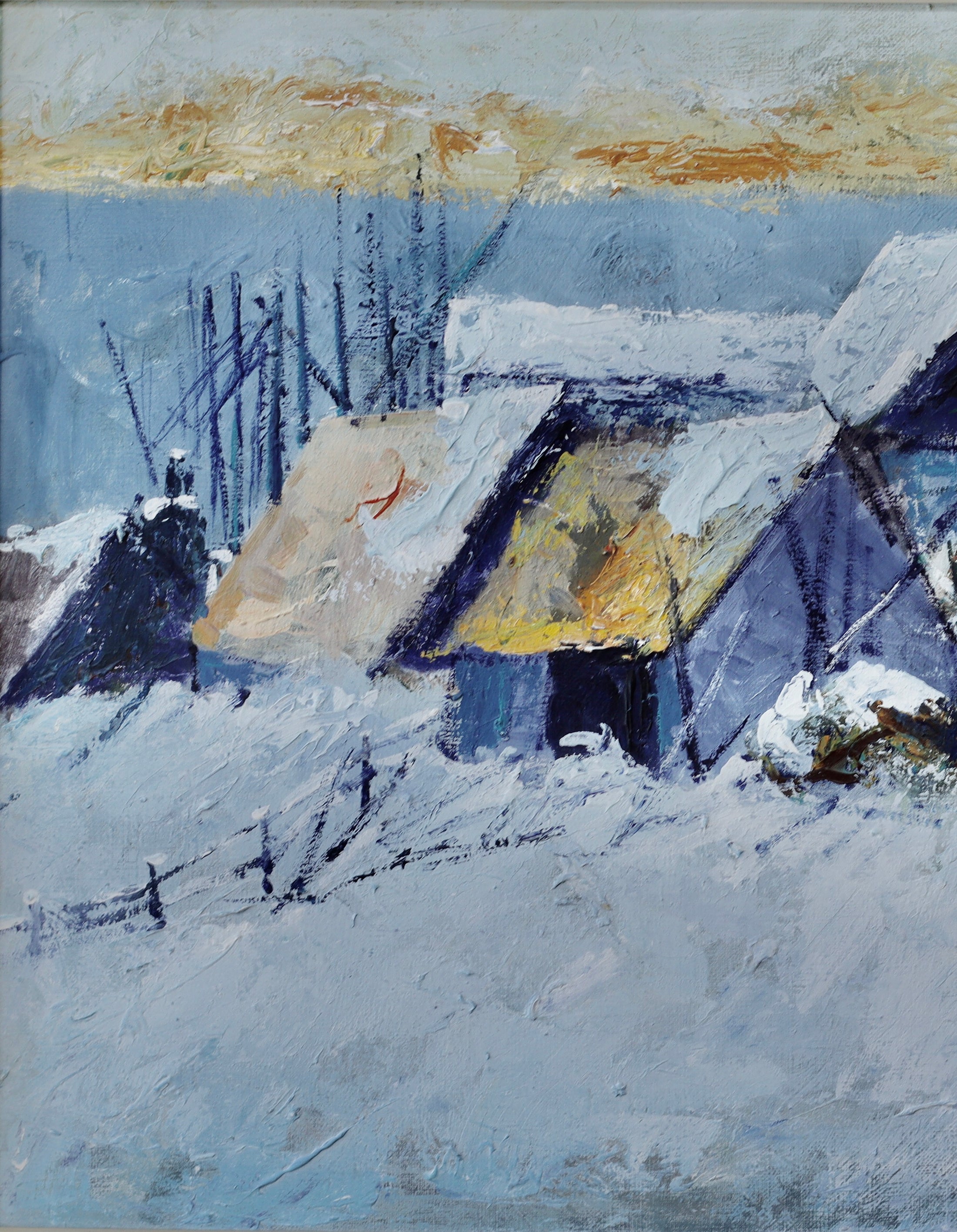 Vintage Mid Century Oil Painting From Sweden By Kai Christensen