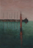 Load image into Gallery viewer, Mid Century Original Sailboat Oil Painting From Sweden