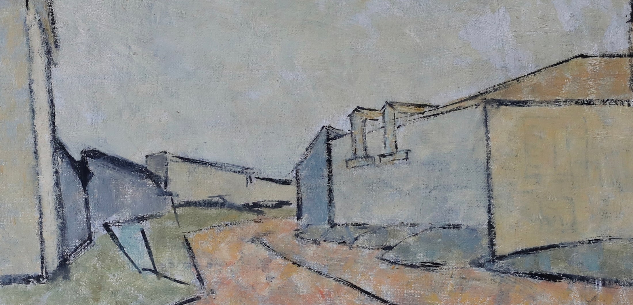 Vintage Mid Century Landscape Oil Painting By Ingvar Wiede Sweden