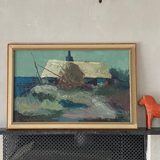 Vintage Seascape Oil Painting by Kai Christensen Vintage Art Room