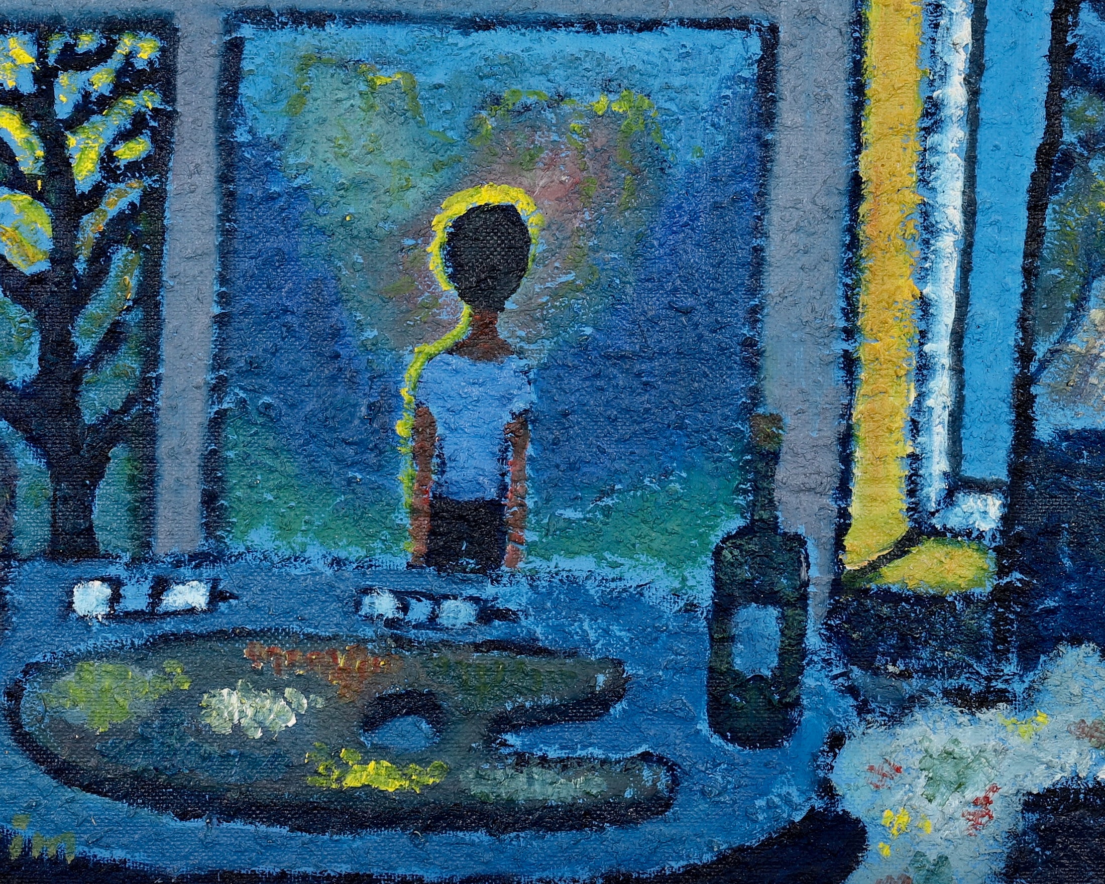 Vintage Mid Century Art Oil Painting By E Håfström From Sweden