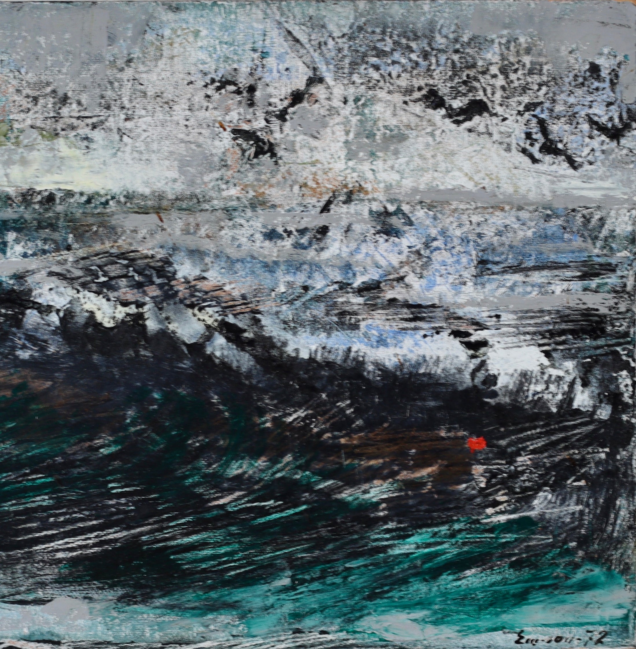 Vintage Seascape Oil Painting From Sweden By Erik Emanuelsson