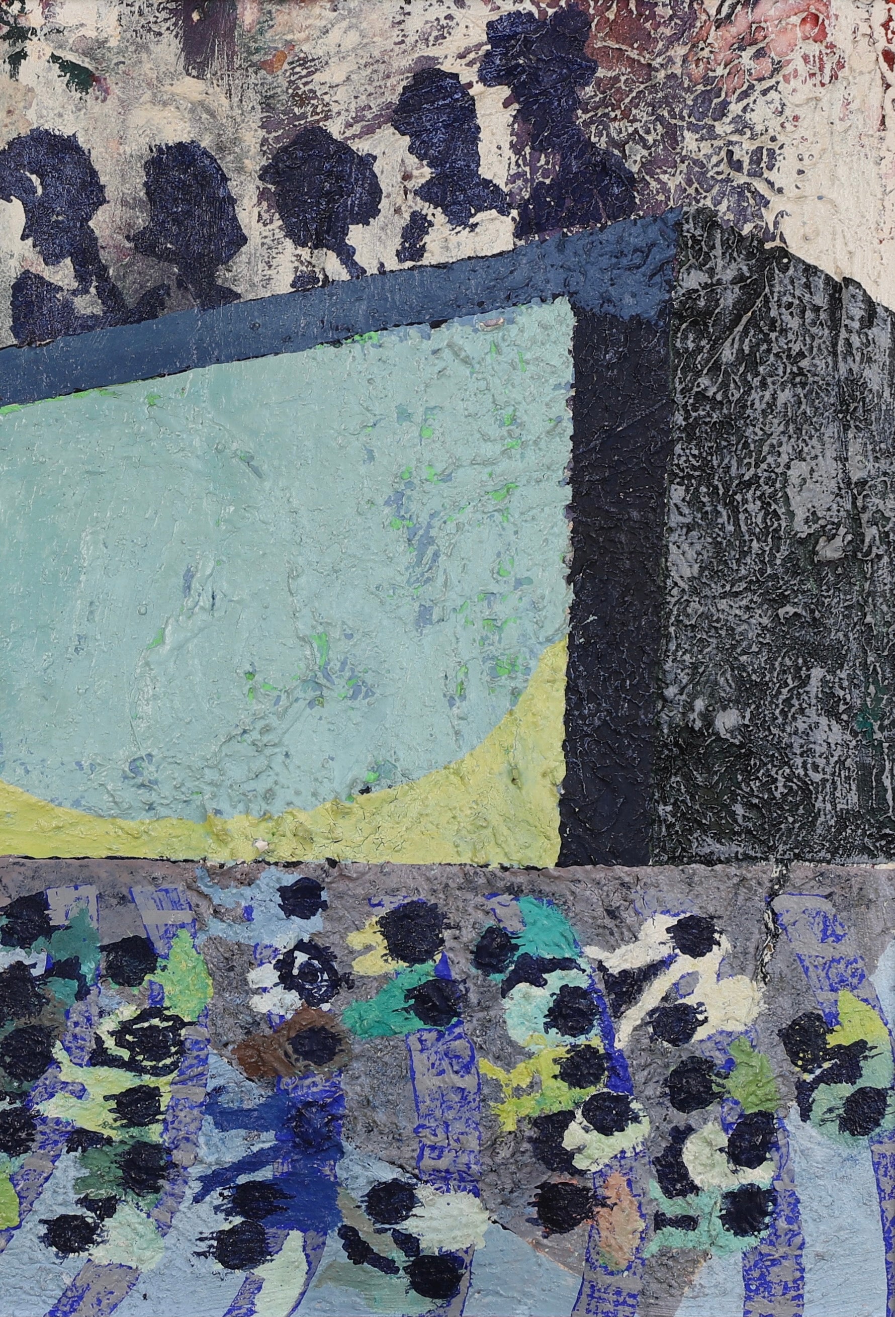 Mid Century Original Mixed Media Painting Sweden