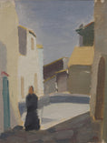 Load image into Gallery viewer, Vintage Cityscape Oil Painting by T Nilsson from Sweden