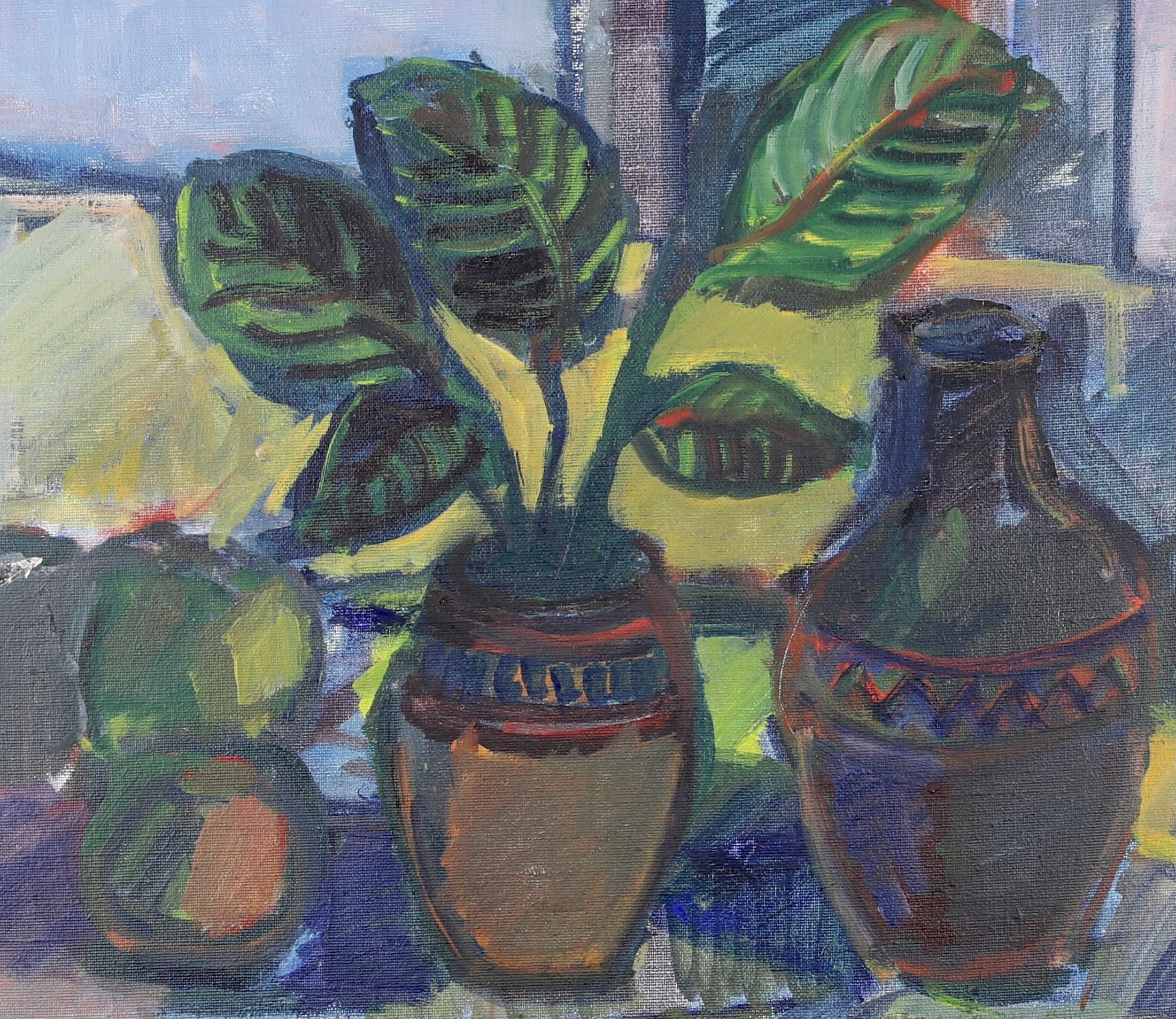 Mid Century Original Still Life Oil Painting By A Y Nilsson Sweden