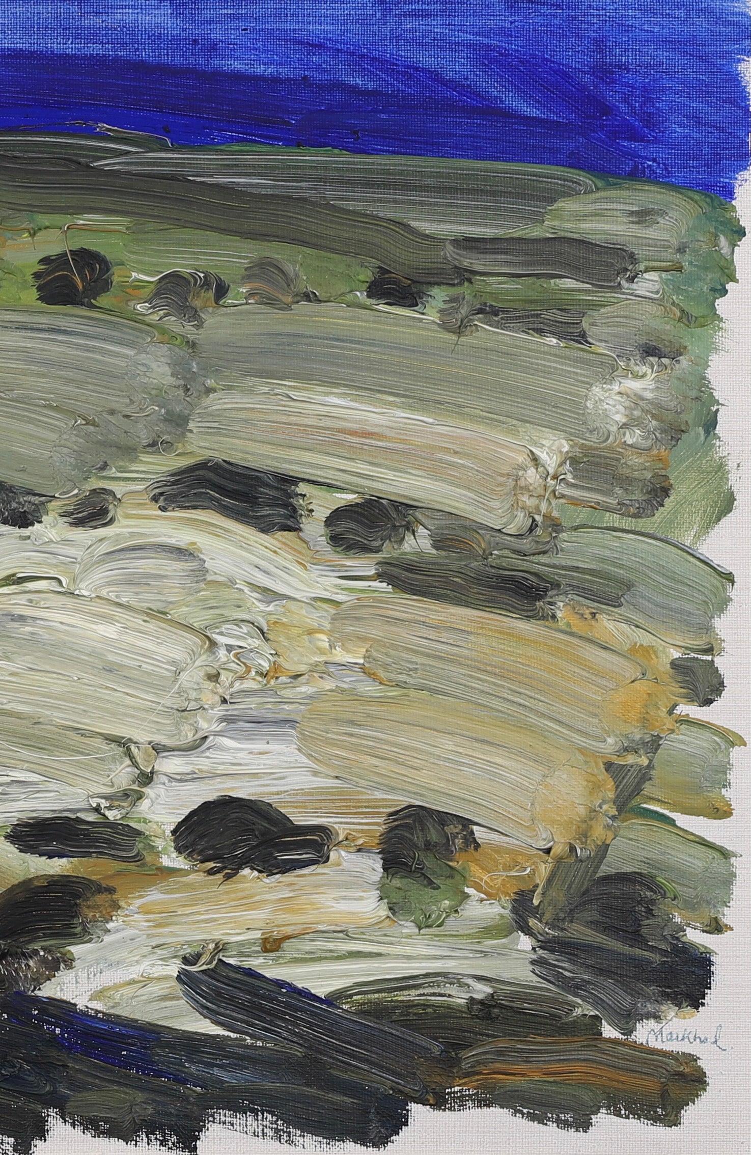 Vintage Original Landscape Oil Painting By S Markhed Sweden