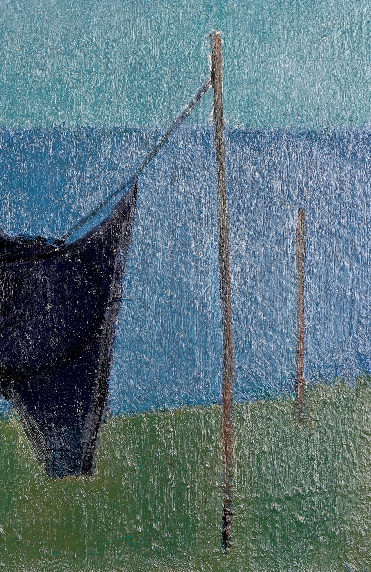 Mid Century Oil Painting from Sweden By Börje A 1955