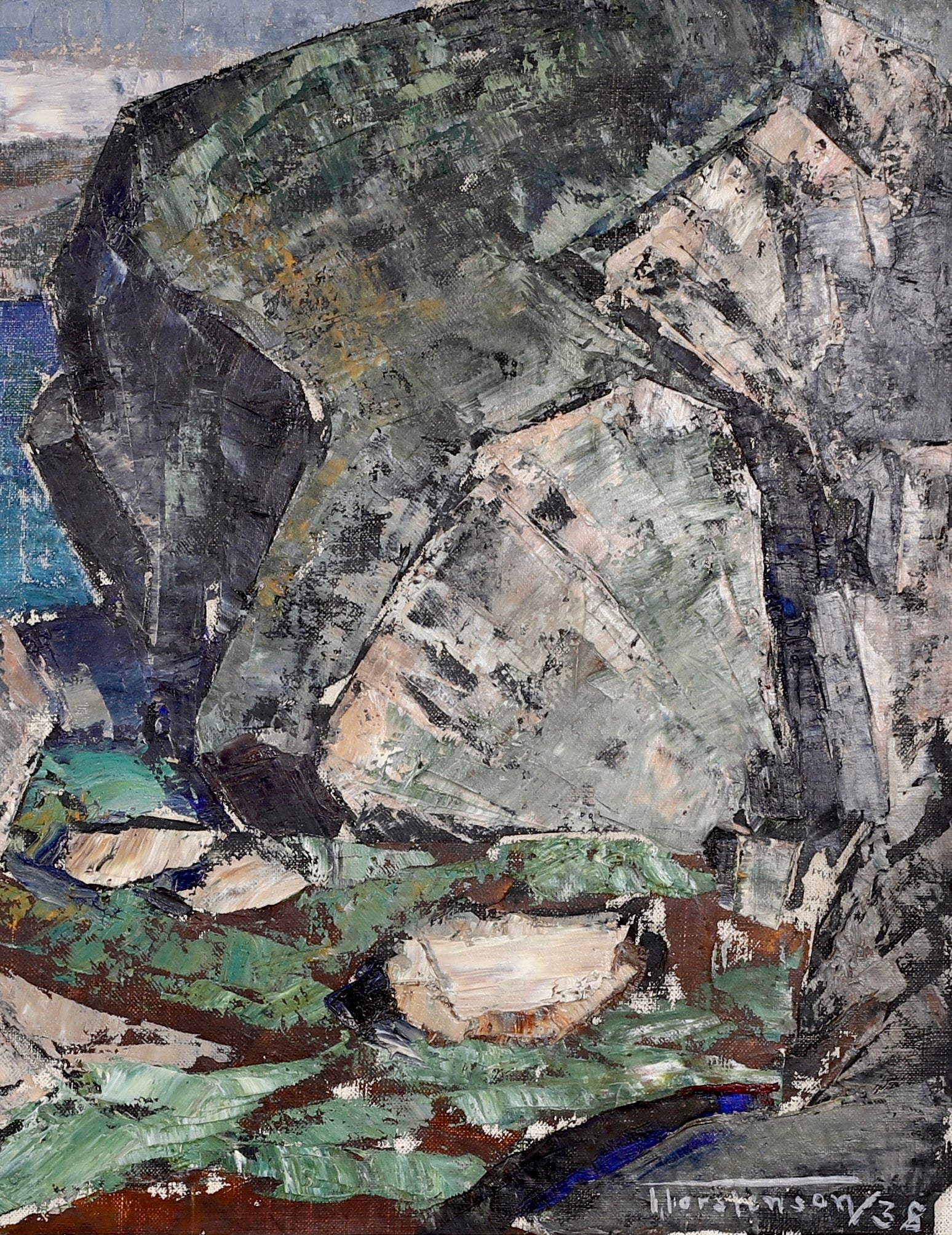 Mid Century Oil Painting By T Torstensson From Sweden