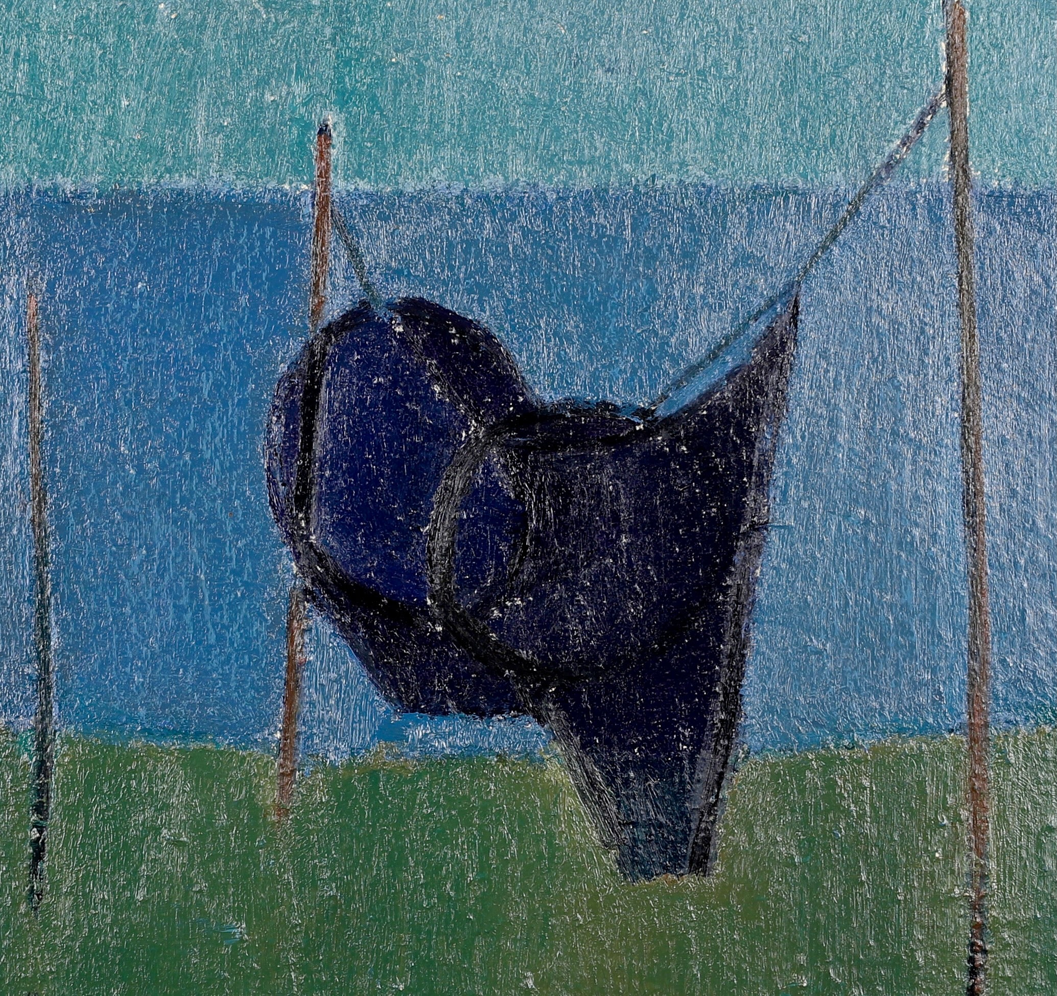 Mid Century Oil Painting from Sweden By Börje A 1955