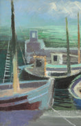 Load image into Gallery viewer, Large Mid Century Oil Painting From Sweden By Einar Nettlebladt 1949
