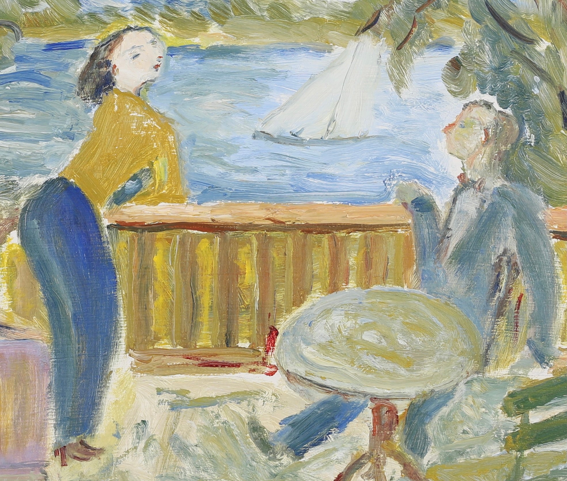 Vintage Art Room Mid Century Oil Painting  From Sweden