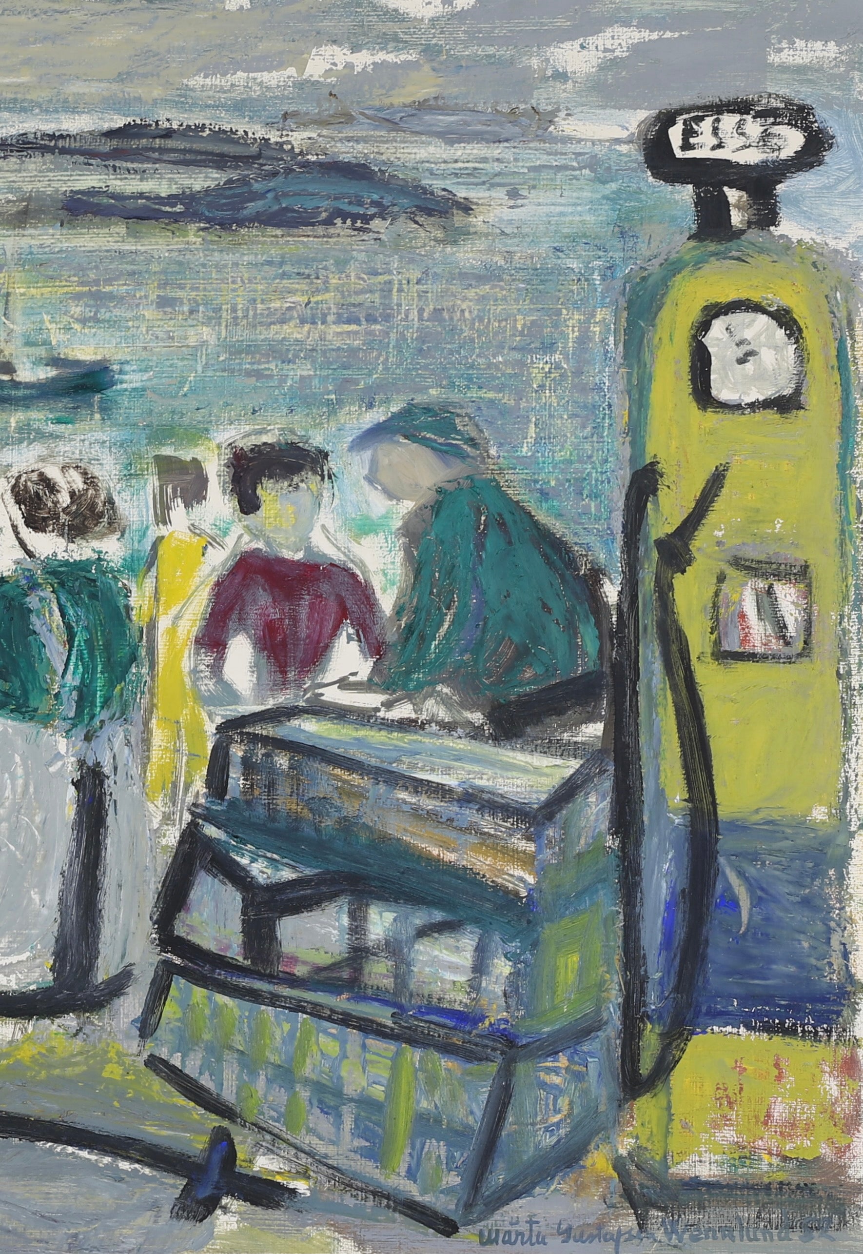 Vintage Mid Century Oil Painting By M G Wennlund Sweden