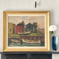 Load image into Gallery viewer, Mid Century Coastal Oil Painting from Sweden By G Berlin