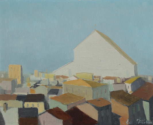 Original Oil Painting Vintage Mid Century By E Fährm Sweden