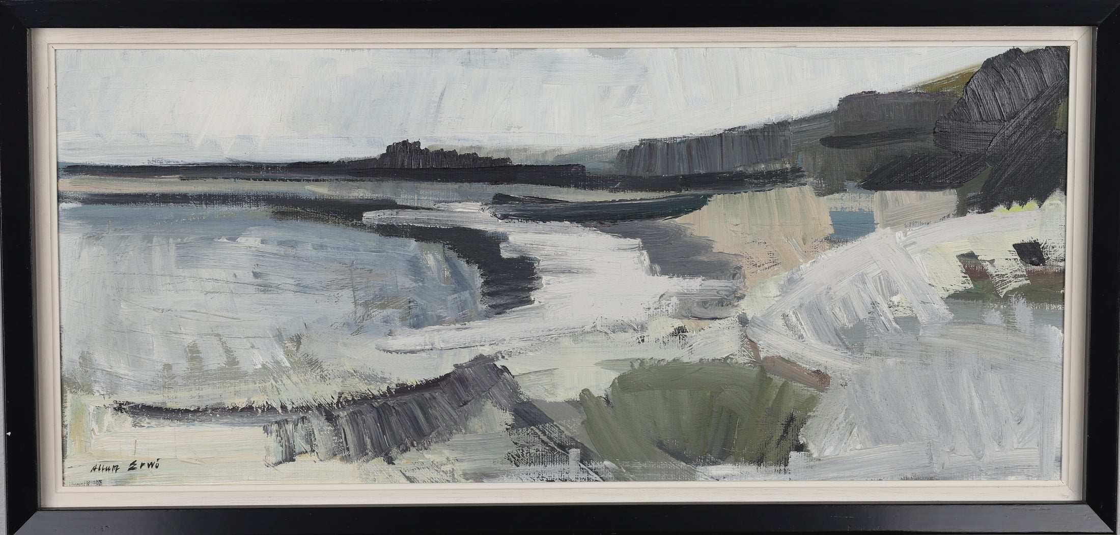 Mid Century Oil Painting By A Erwö Sweden