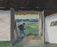 Load image into Gallery viewer, Vintage Farm Oil Painting by T Nilsson from Sweden