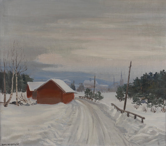 Original Oil Painting Vintage Mid Century By J Hedberg Sweden