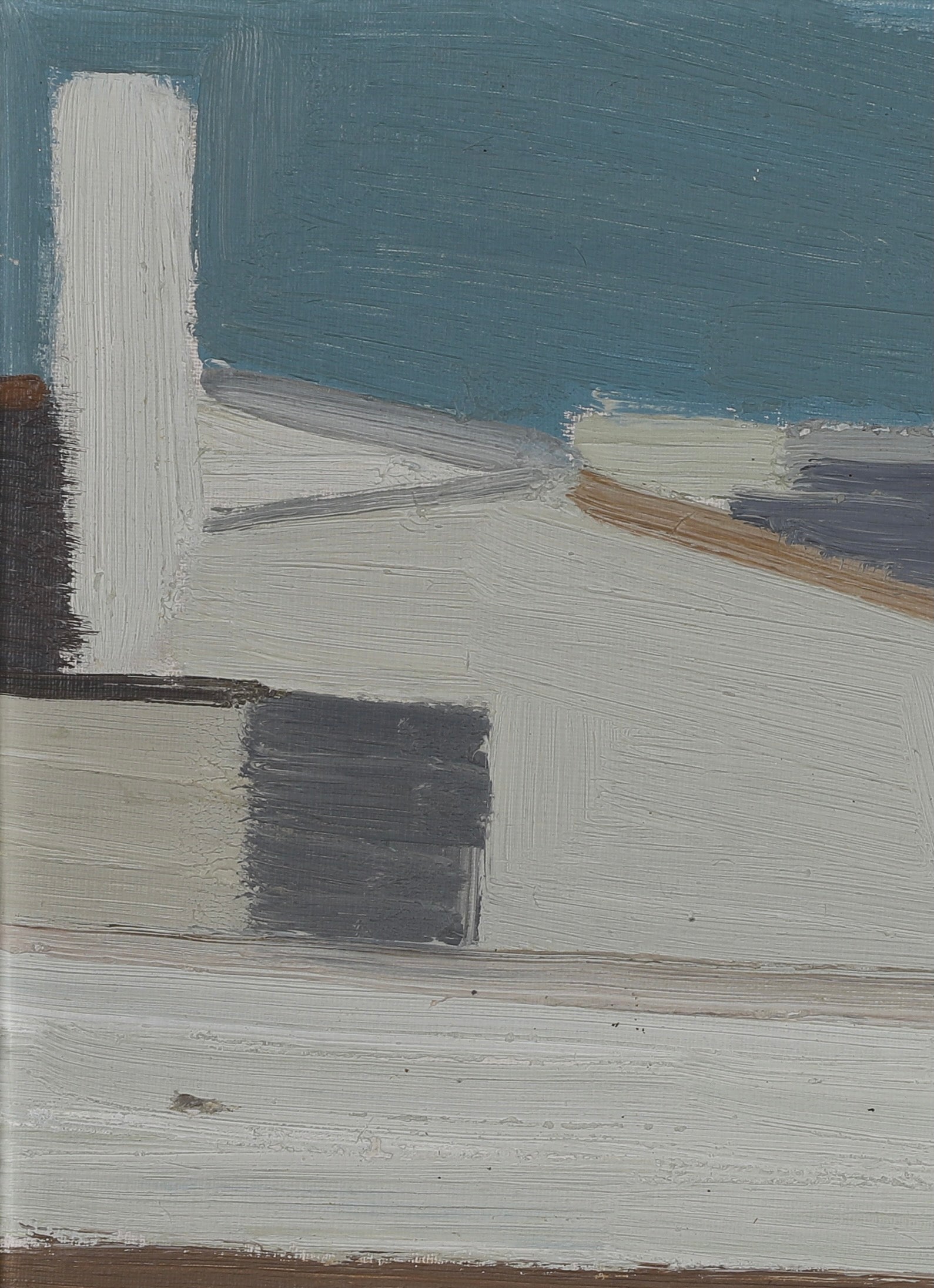 Mid Century Original Landscape Oil Painting By S Markhed Sweden