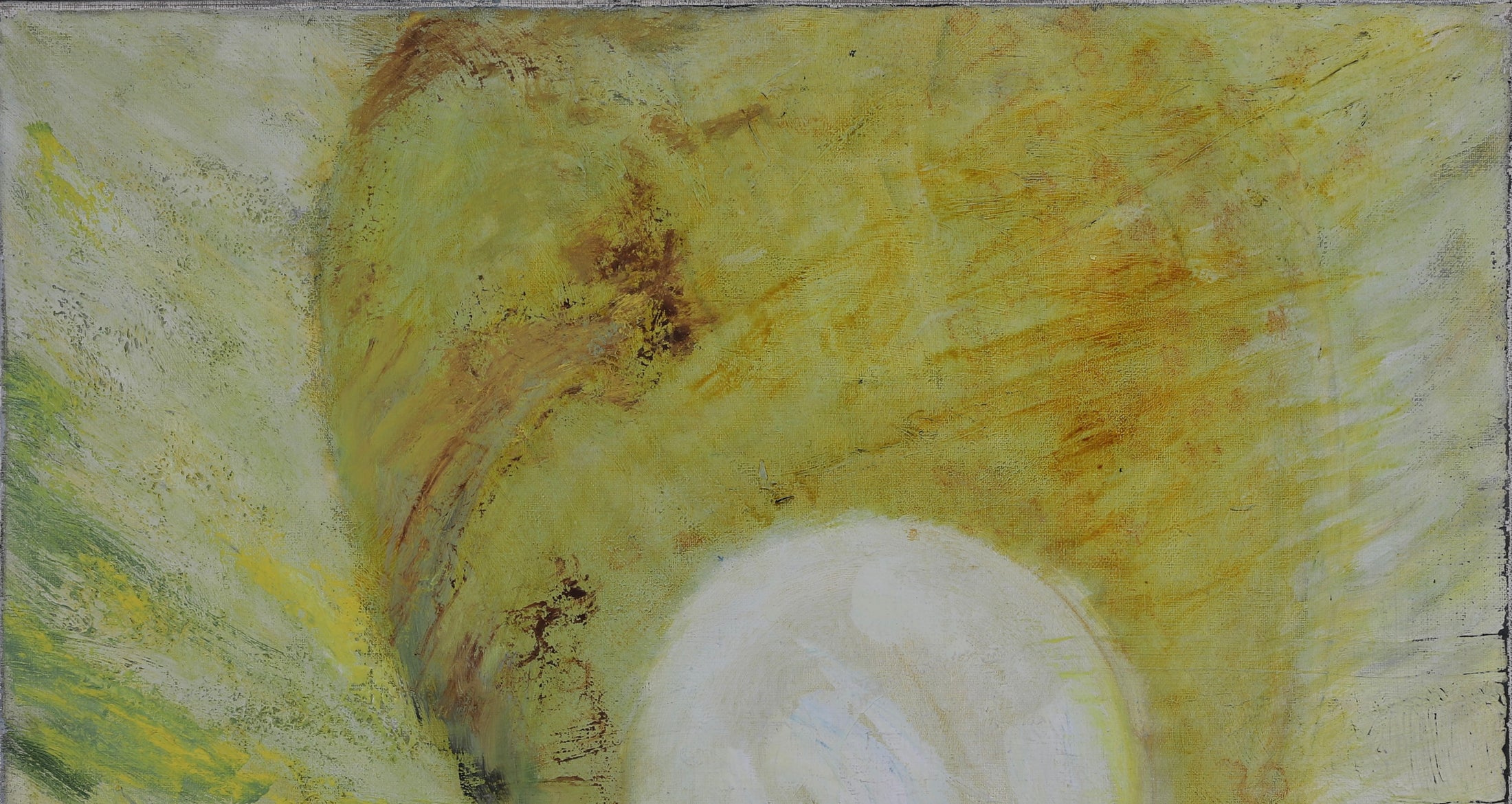 Mid Century Abstract Oil Painting By T Hult Sweden