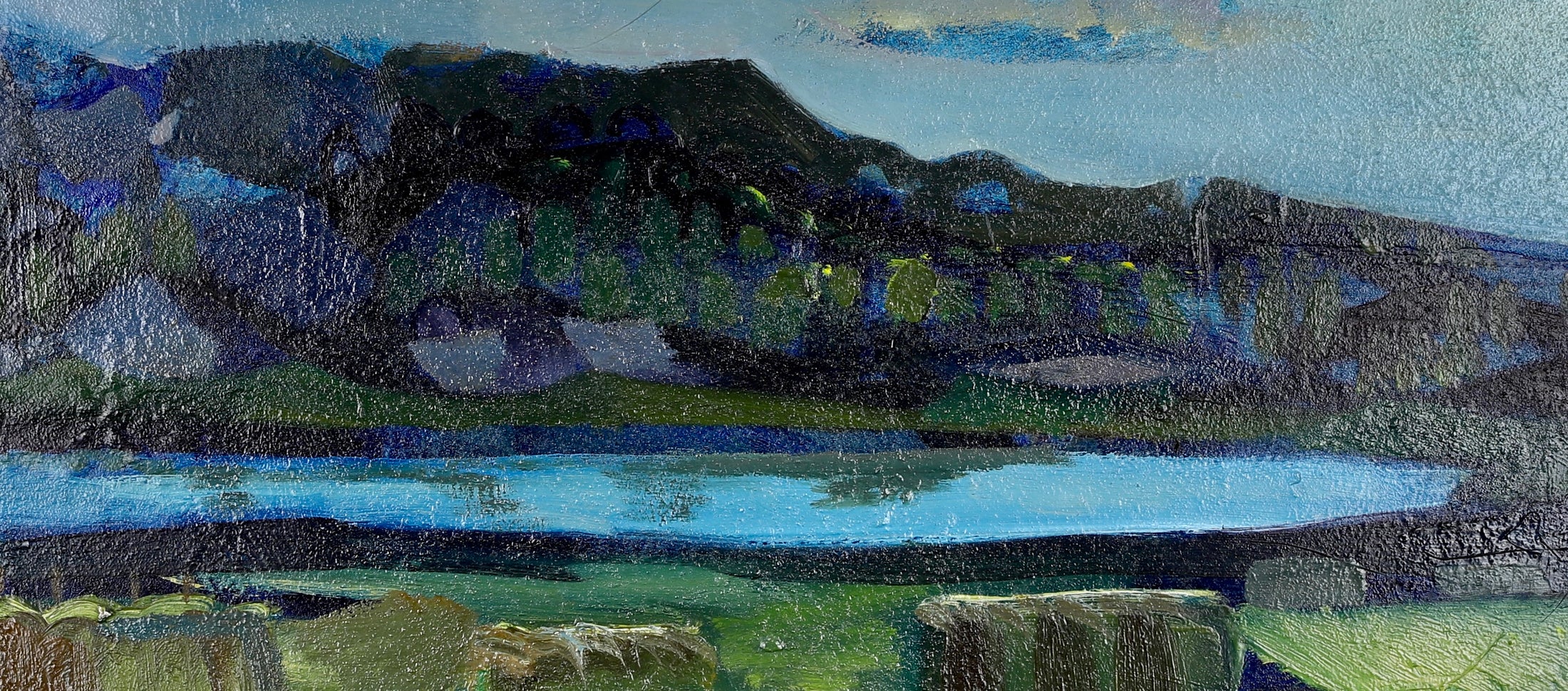 Vintage Landscape Oil Painting From Sweden By B Wahlberg