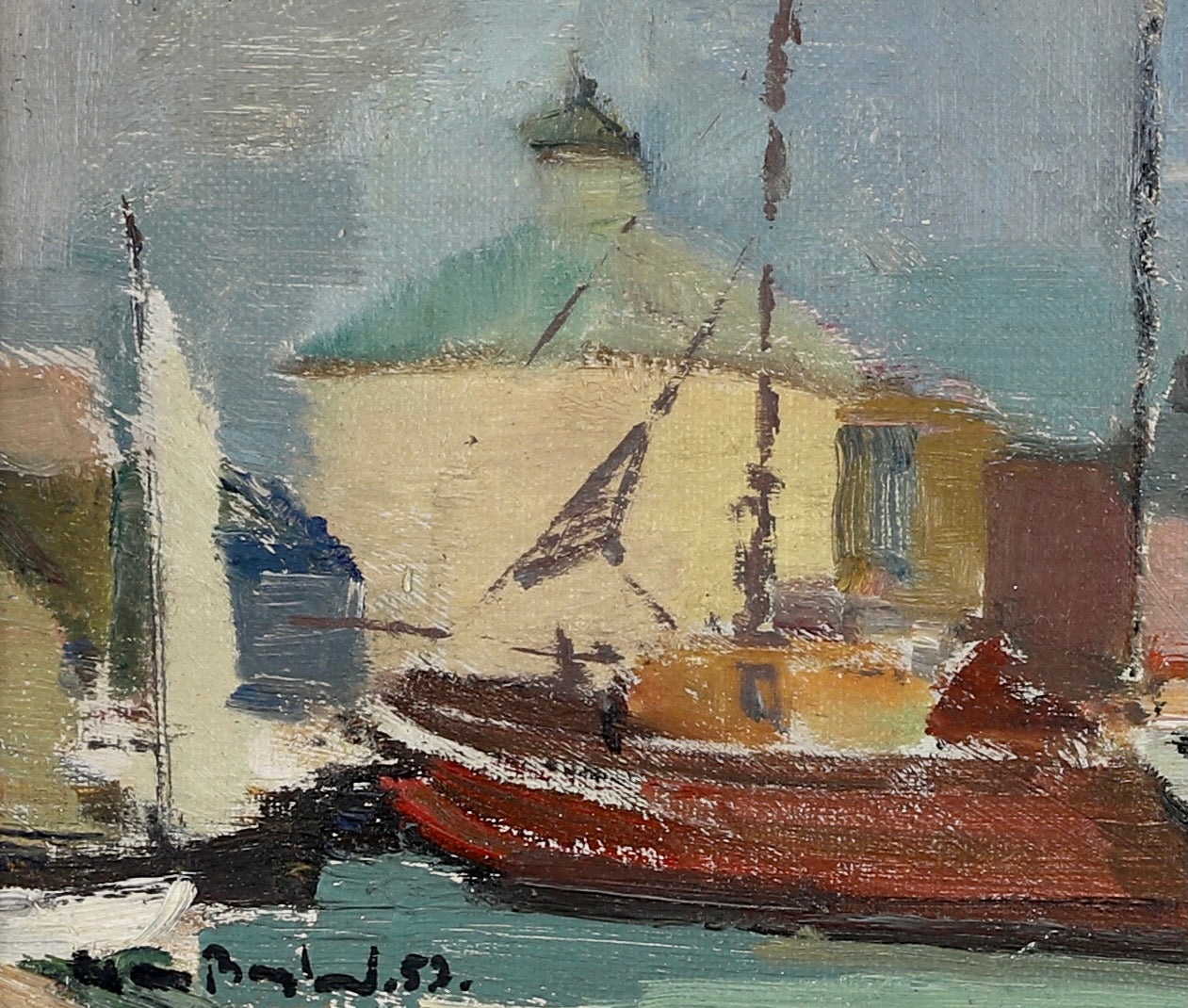 Vintage Art Room Vintage Oil Painting By G Berglund 1952