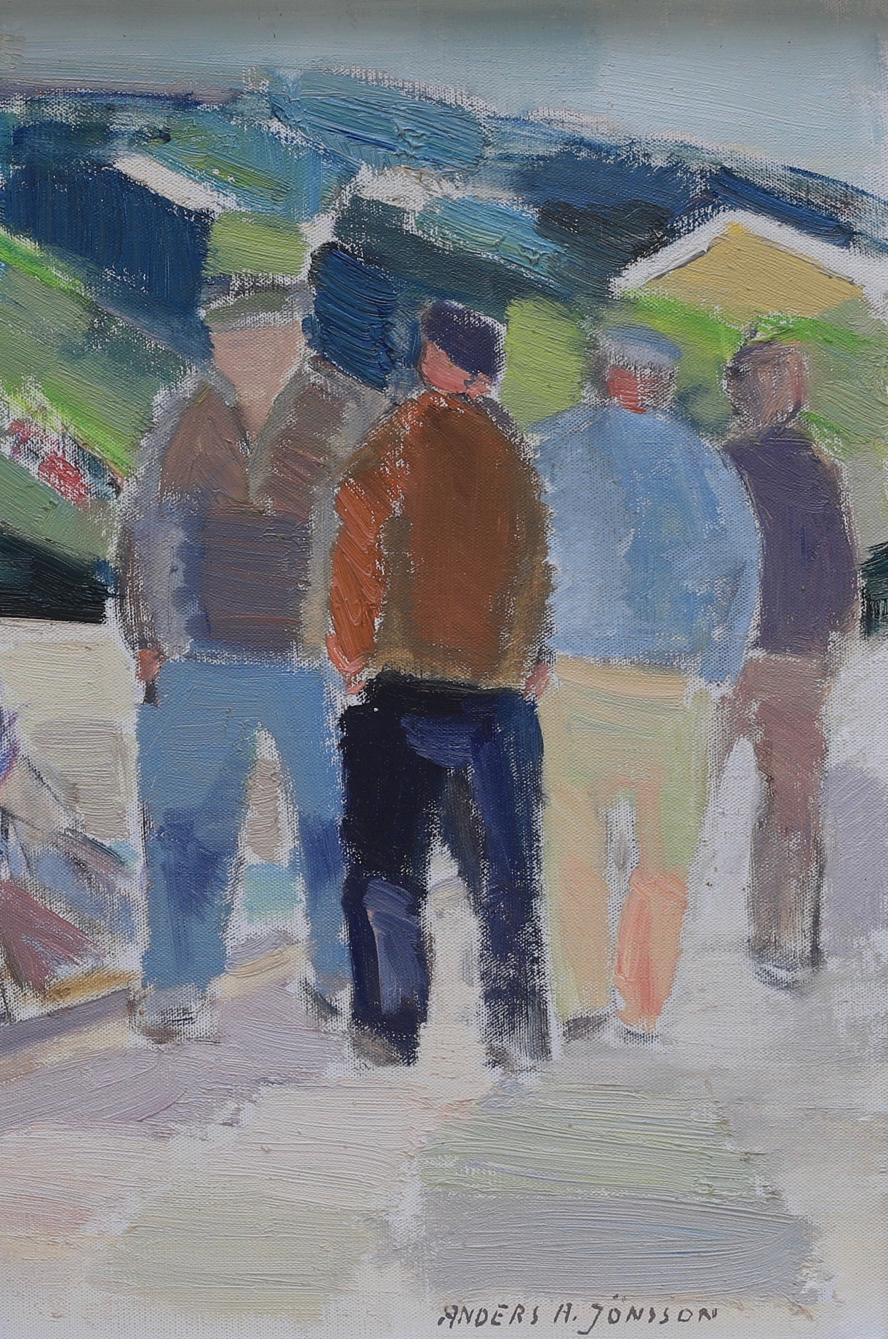 Vintage Original Oil Painting By Listed Artist Anders A Jönsson Sweden