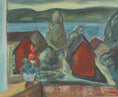 Load image into Gallery viewer, Vintage Mid Century Landscape Painting From Sweden