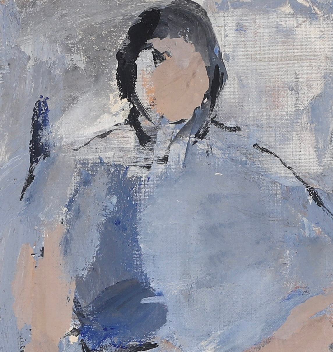 Mid Century Original Portrait Oil Painting W Nording From Sweden