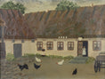 Load image into Gallery viewer, Mid Century Chicken Oil Painting From Sweden 1935