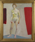 Load image into Gallery viewer, Original Mid Century Figure Oil Painting From Sweden