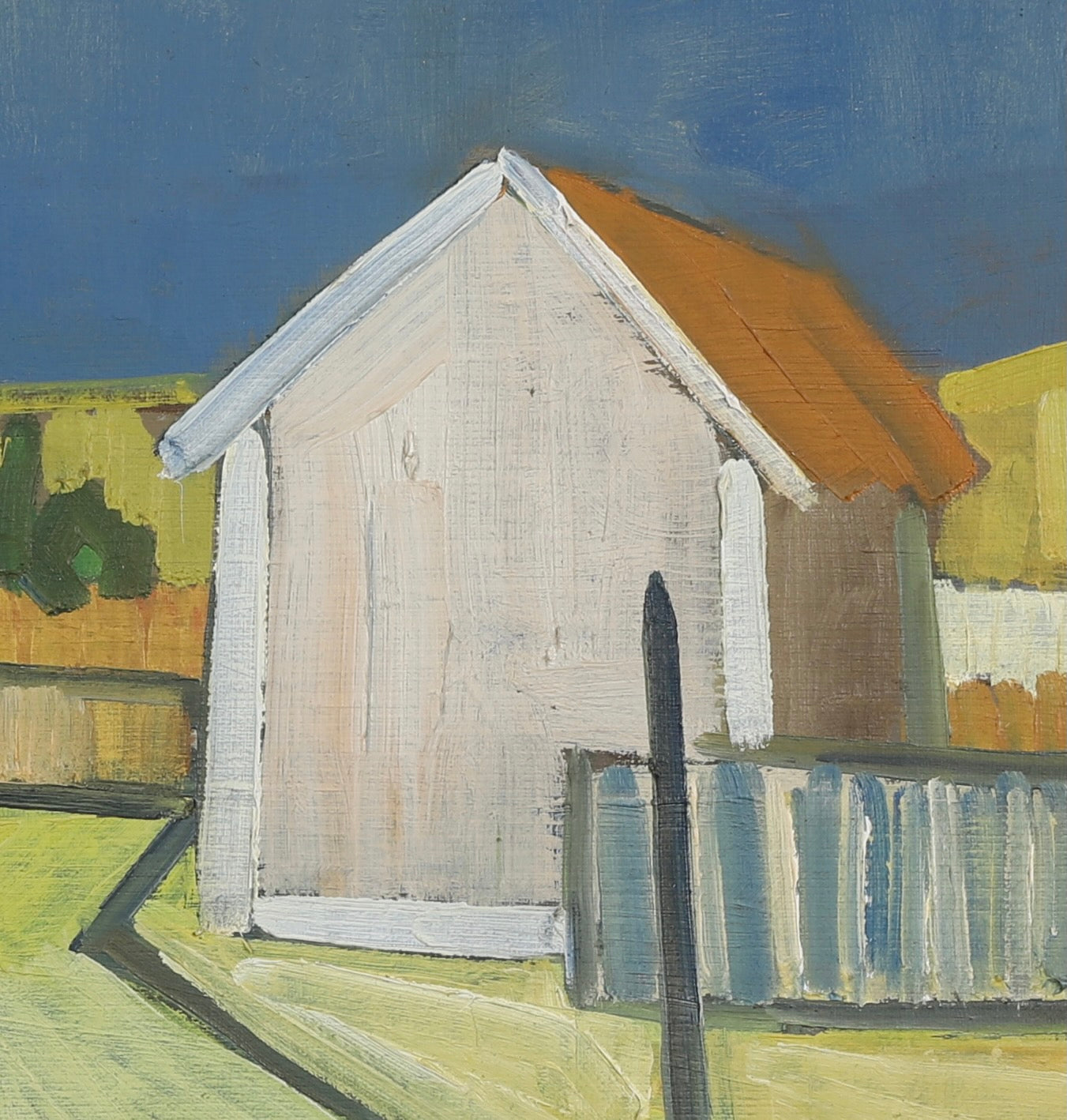 Mid Century Original Oil Painting From Sweden By C Hagberg 1956