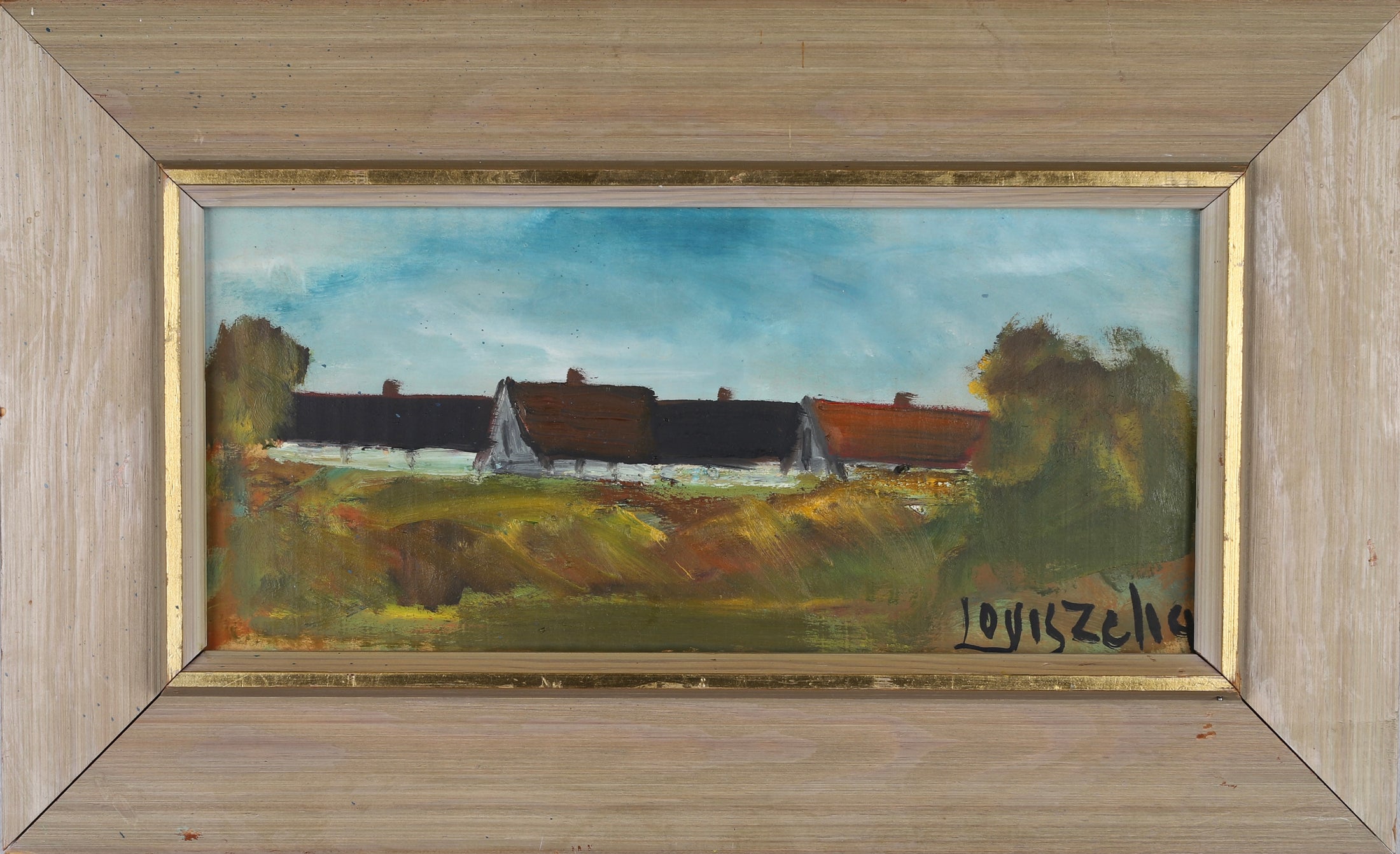 Mid Century Original Landscape Oil Painting L Zelig Sweden