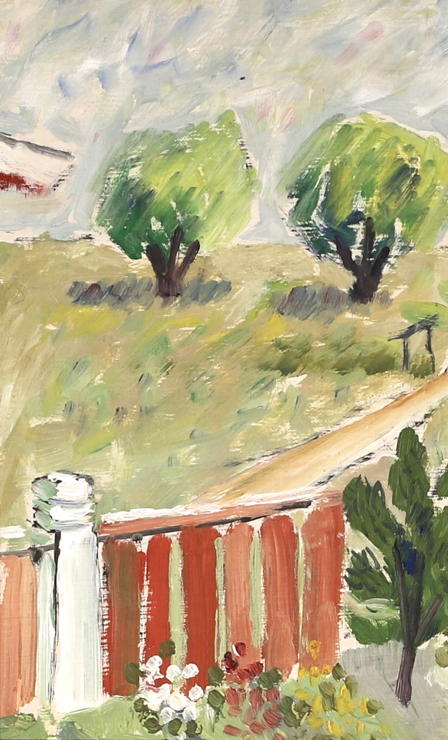 Mid Century Landscape Oil Painting From Sweden by H Engström