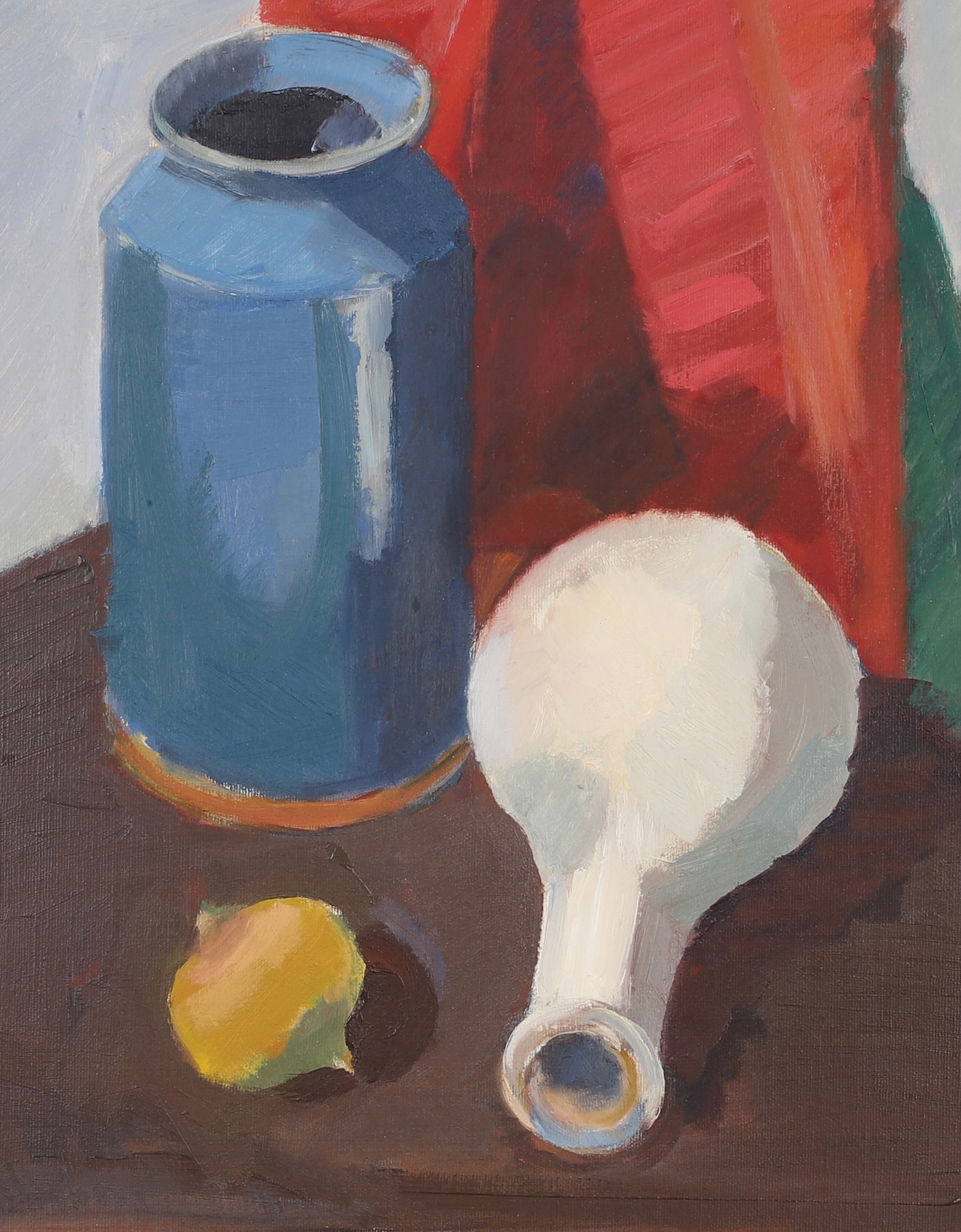 Mid Century Original Still Life Oil Painting From Sweden