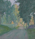 Load image into Gallery viewer, Mid Century Landscape Oil Painting From Sweden by M Hallengren