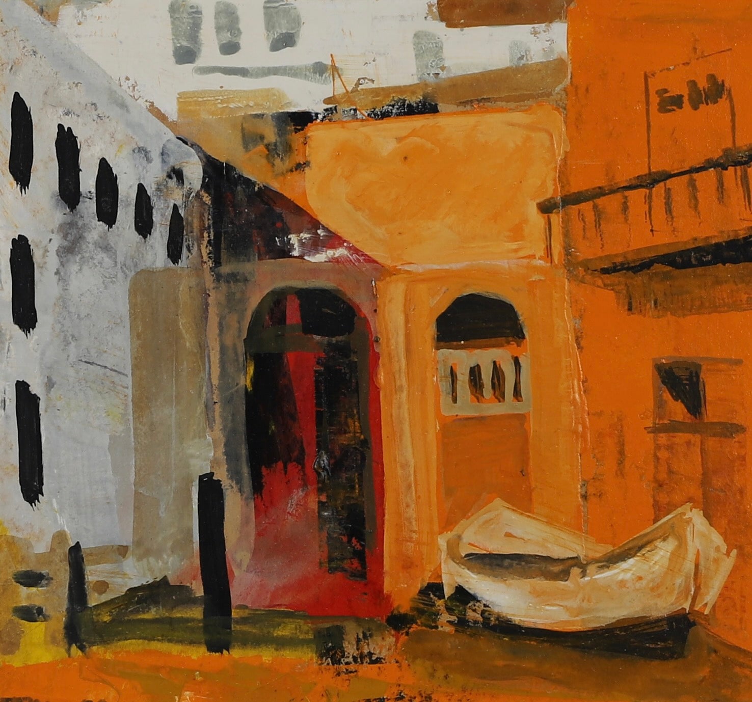 Mid Century Vintage Oil Painting By AM Ekbom Sweden