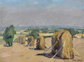 Load image into Gallery viewer, Vintage Landscape Oil Painting Haystack By A Abbe Sweden