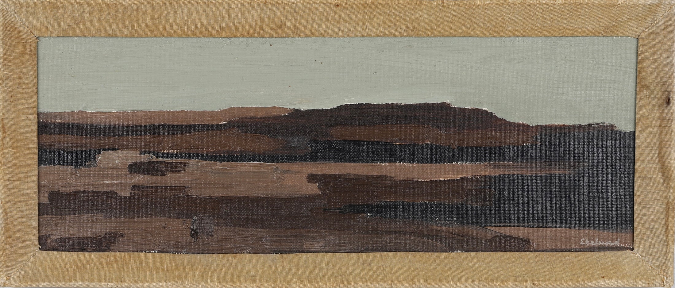 Framed Mid Century Oil Painting by PE Ekelund Sweden